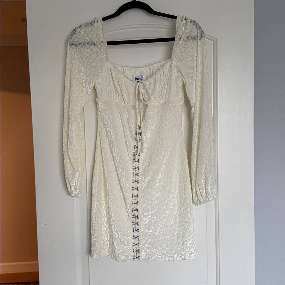 Princess Polly White Textured Dress